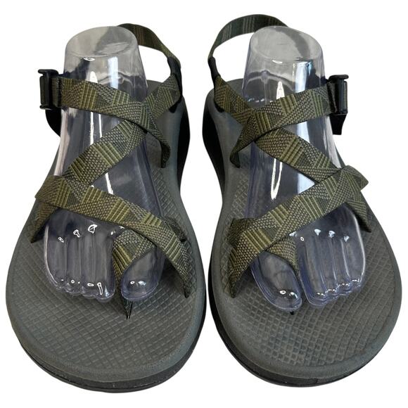 Chaco Sandals Green Mens SZ 12 Cloud 2 Adjustable Straps Hiking Water Shoe - Picture 4 of 8
